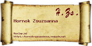 Hornok Zsuzsanna névjegykártya