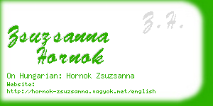 zsuzsanna hornok business card